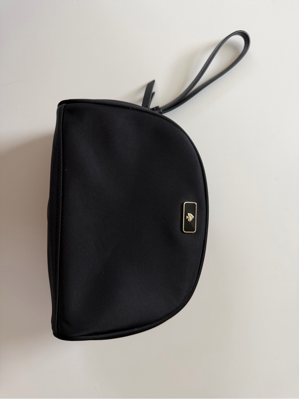 Kate Spade Black Nylon Sleek Dome Cosmetic Pouch